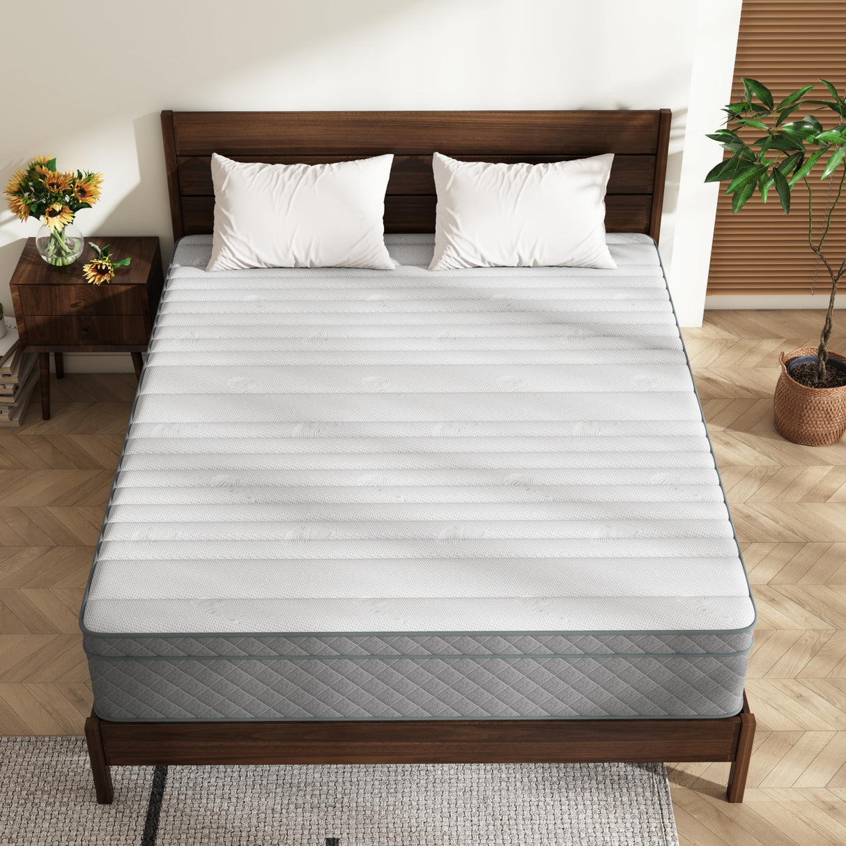 Full Mattress, 12 Inch Full Size Mattresses, Memory Foam & Pocket Spring Hybrid, Firm Feel, Full Bed Mattress, CertiPUR-US Certified, Fiberglass Free Swbvs