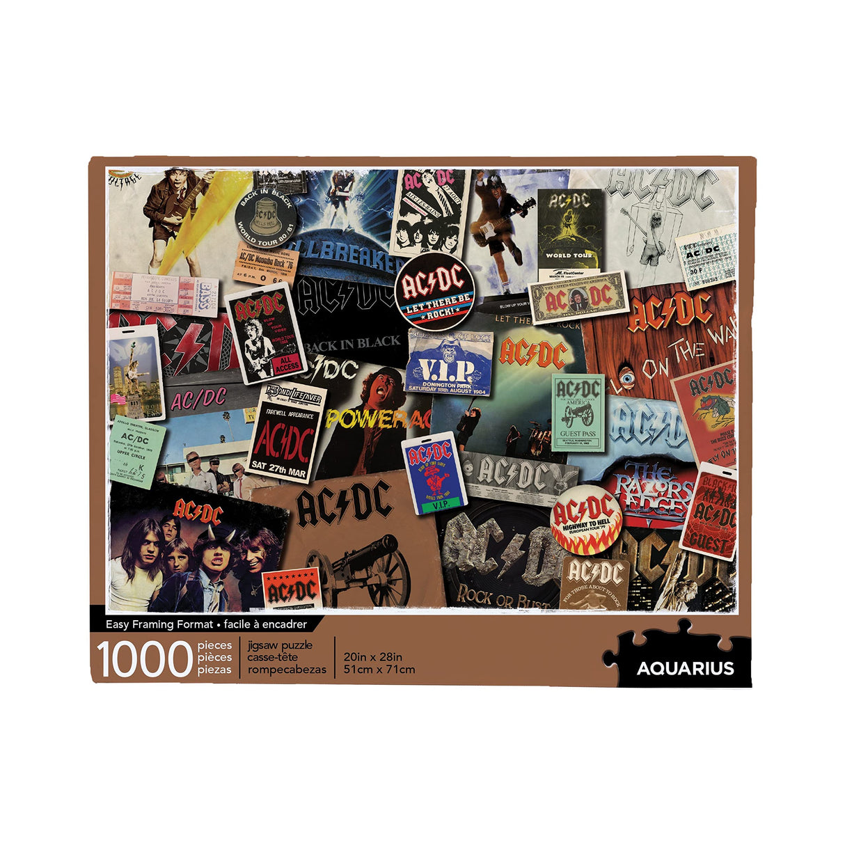 AQUARIUS AC/DC Albums Puzzle (1000 Piece Jigsaw Puzzle) - Officially Licensed AC/DC Merchandise & Collectibles - Glare Free - Precision Fit - 20 x 28 Inches AQUARIUS