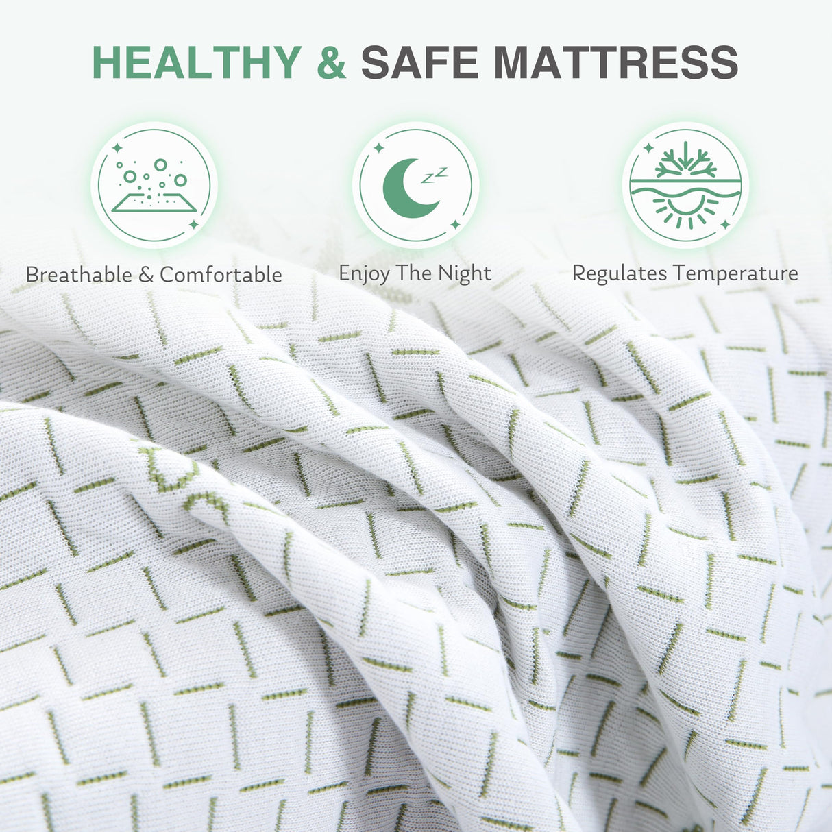 Dyonery 8 Inch Twin Memory Foam Mattress for Kids, Cooling Green Tea Gel Mattress in a Box, Rayon Mattress for Breathable Sleep, Made in USA, Certipur-Us Certified, Medium Mattress, 38x75x8” Dyonery