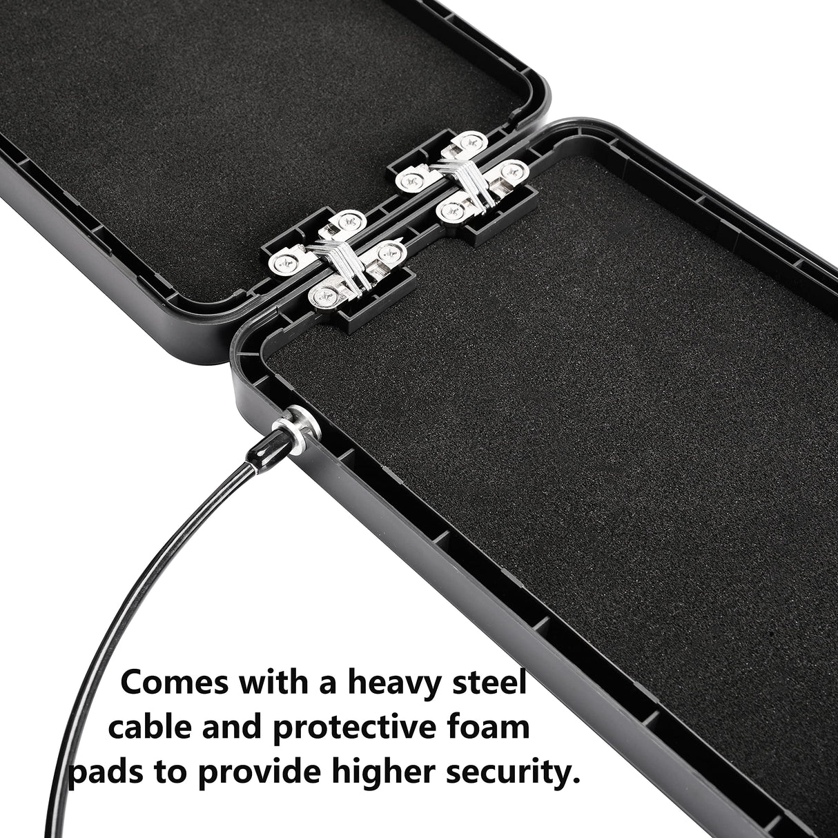 Adoreal Gun Safes for Pistols, Small Pistol Safe Handgun Portable Safe with 4 Digits Combination Lock for Gun Storage, Plastic Handgun Case for Car, Home, Travel Adoreal