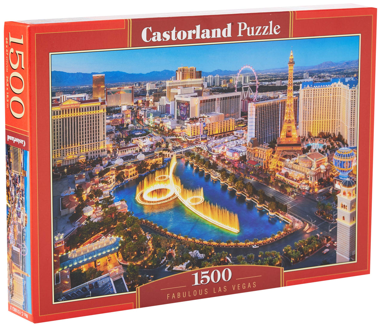 CASTORLAND 1500 Piece Jigsaw Puzzles, Fabulous Las Vegas, USA, Adult Puzzles, Castorland C-151882-2 Castorland