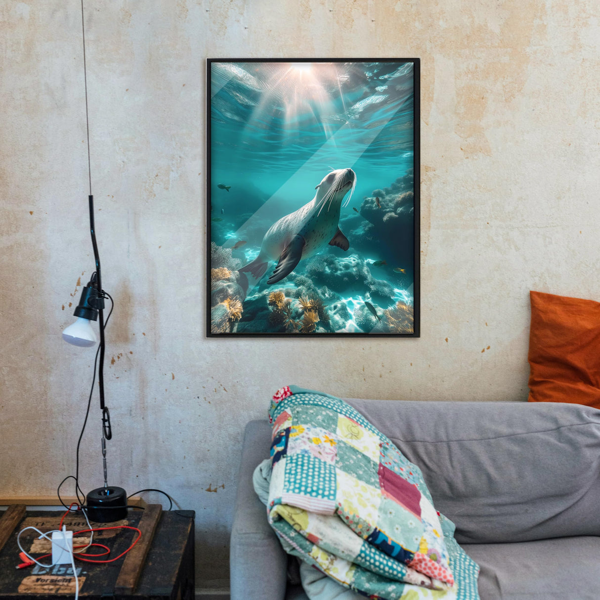 GVYGVY Diamond Art Kits for Adults, Cute Ocean Seal 5d DIY Full Drill Diamond Painting Kits for Adults Beginners, Diamond Painting Art Craft Kits for Adults, Wall Home Decor(No Frame) 12x16 Inch GVYGVY