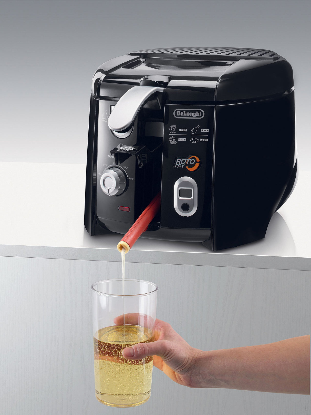 De'Longhi D895 DeLonghi D28313UXBK Roto Deep Fryer, Black/Silver De'Longhi