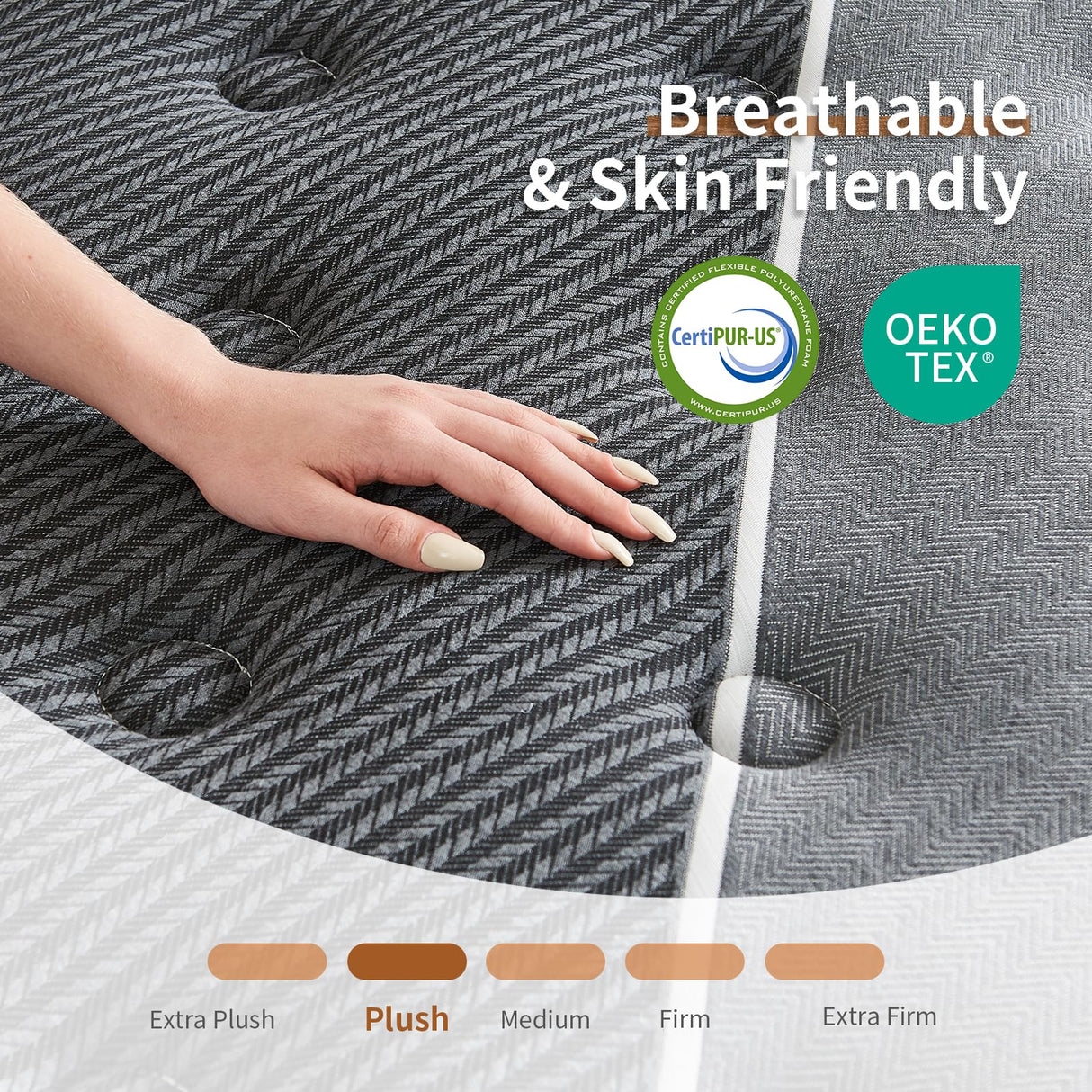 Queblox Twin Mattress, 12 Inch Hybrid Mattress in a Box, Medium Firm, Memory Foam and Individual Pocket Springs for Pressure Relief, CertiPUR-US Certified Queblox