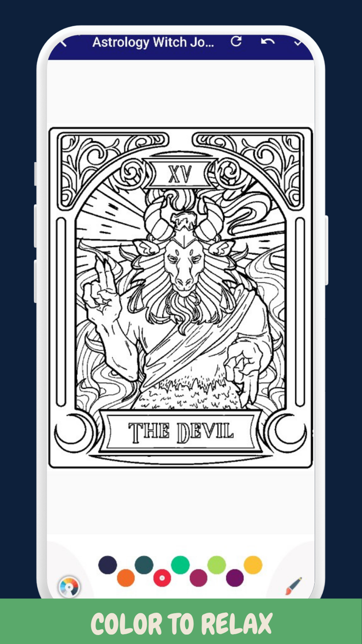 Witch Astrology Coloring Book Fun Relaxation Station