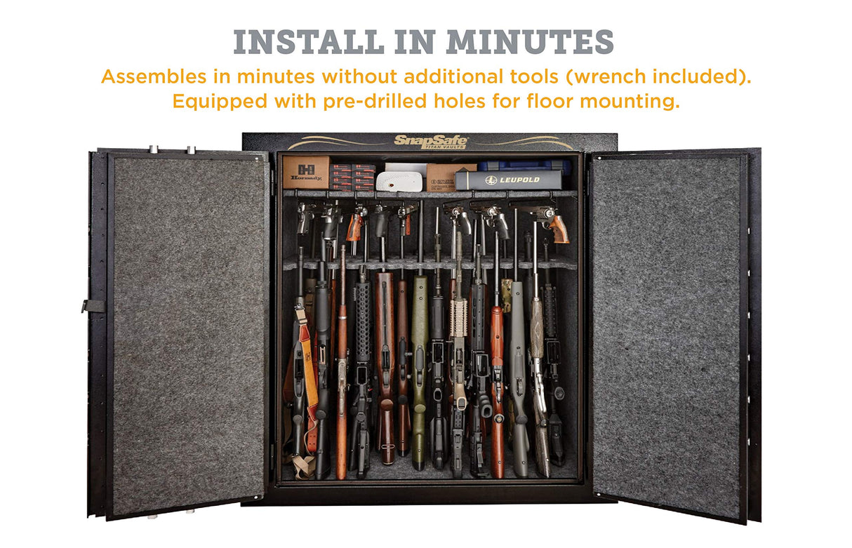 SnapSafe Super Titan Double Door Digital Modular Safe, 59" H x 46" W x 30" D- Matte Black SnapSafe