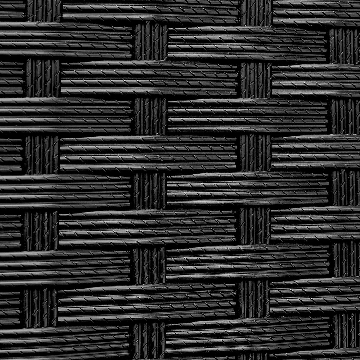 Topeakmart Outdoor Wicker Bar Table and Chairs Set, 7-Piece Patio Rattan Dining Furniture Set with Acacia Wood Tabletop, 6 Removable Cushions, Rain Cover, Black/Beige Topeakmart