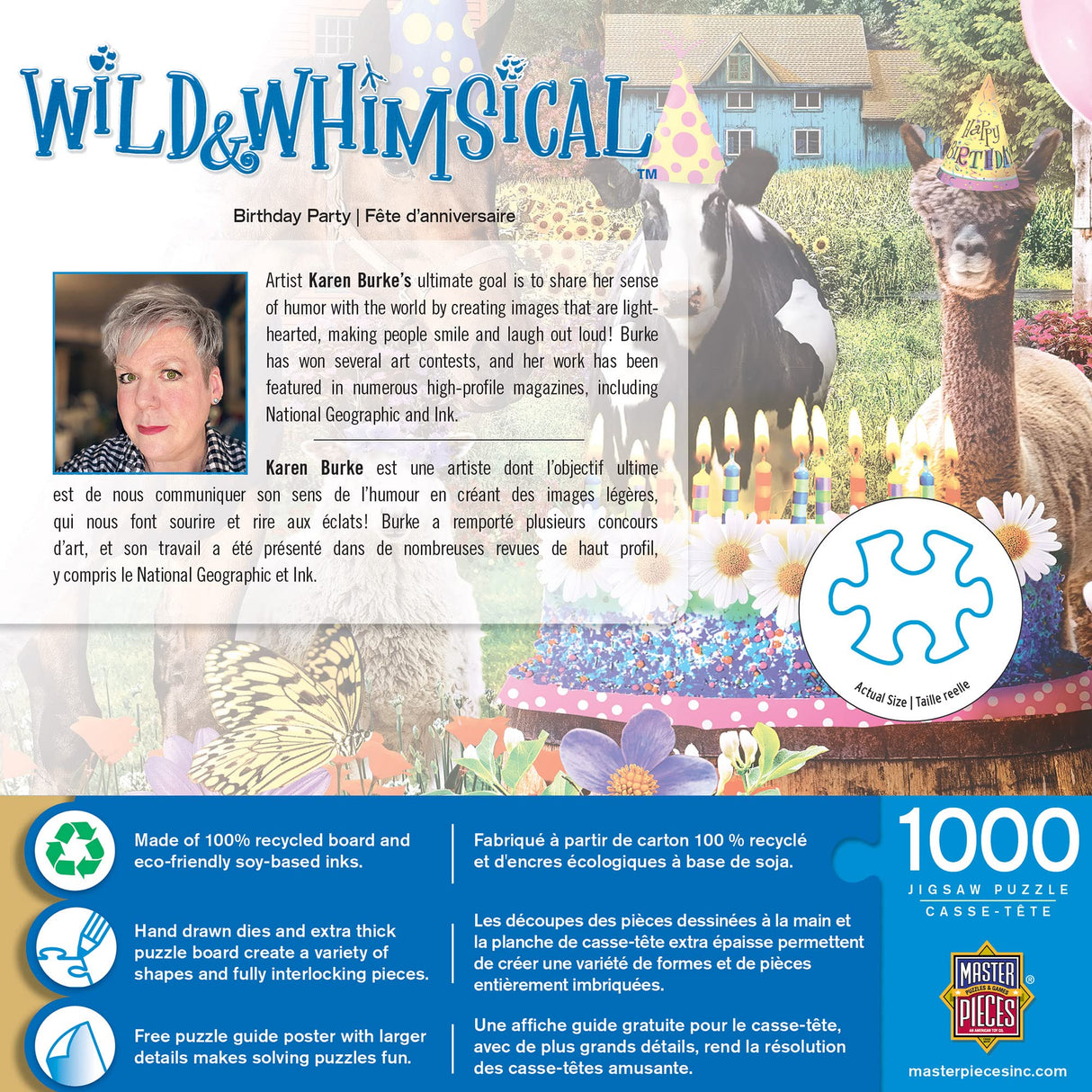 MasterPieces - 1000 Piece Jigsaw Puzzle, Birthday Party, Funny Animals, Activity for Adults, Family, Kids, Matte Finish, 19.25" x 26.75" Masterpieces