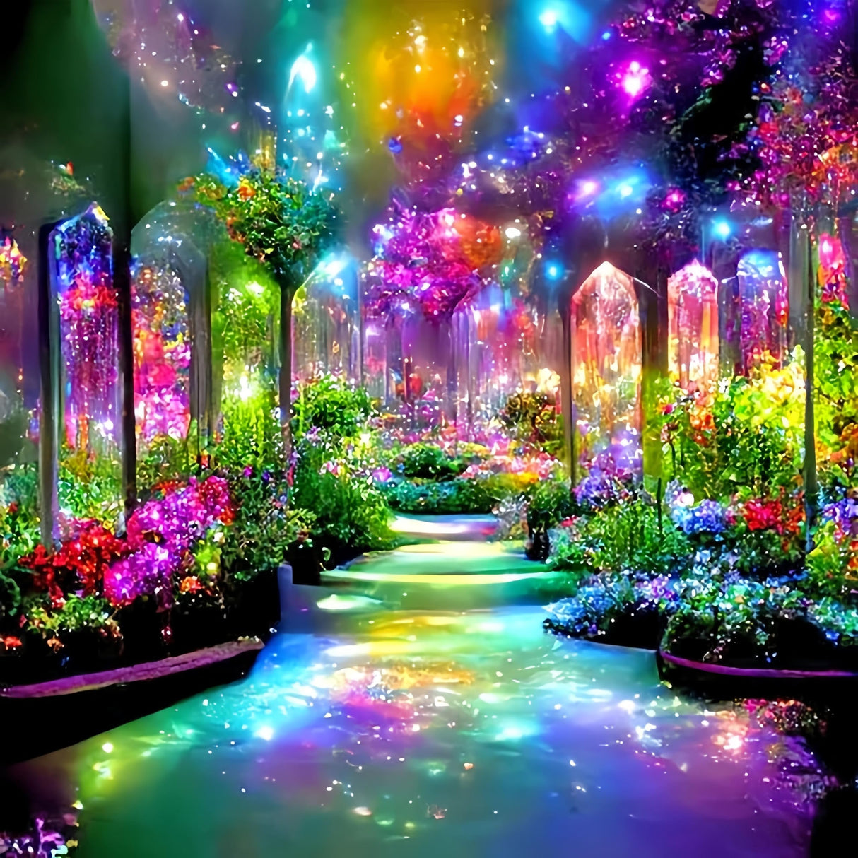 BYGFHLYW 5D Diamond Art Kits for Adults Beginner, Dreamy Landscape Adult Diamond Painting Kits, DIY Full Drill Gem Art Paint by Diamonds Dots Crafts Kits for Home Wall Decor 13.7x13.7inch BYGFHLYW