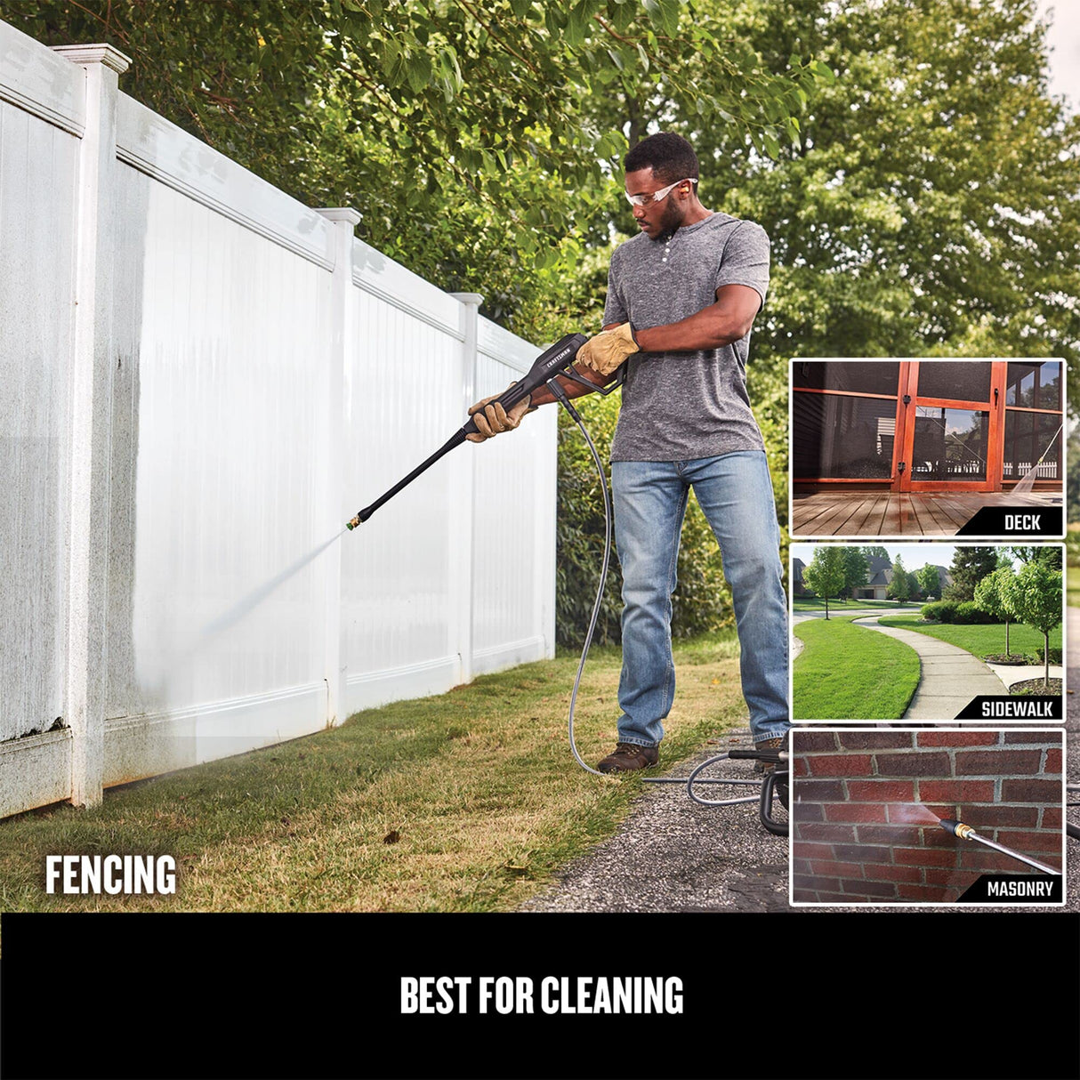 CRAFTSMAN Electric Pressure Washer, Cold Water, 1900 -PSI, 1.2-GPM, Corded (CMEPW1900) CRAFTSMAN