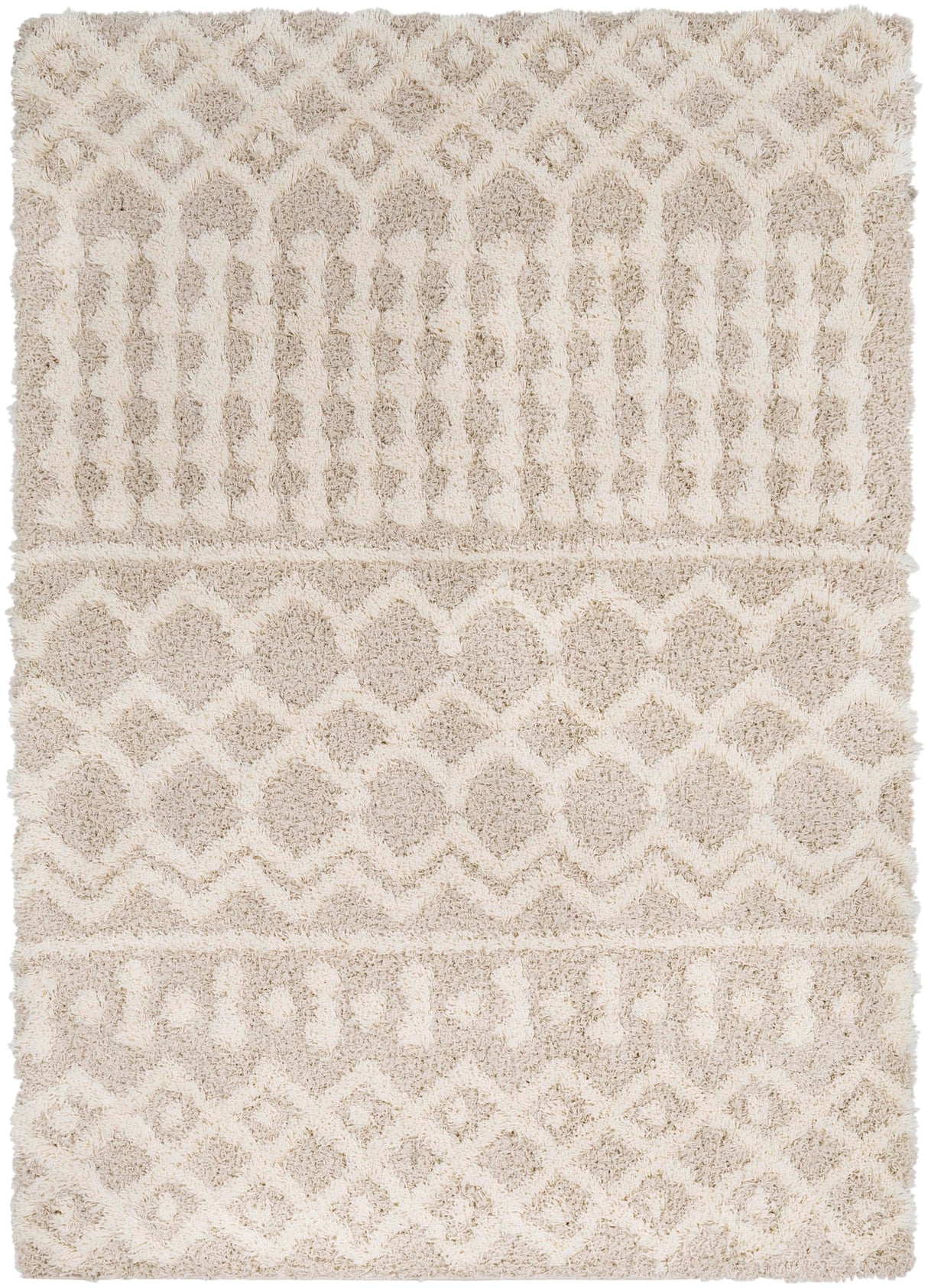 Livabliss Hapsburg Moroccan Shag Area Rug, 5'3" x 7'3", Beige Livabliss