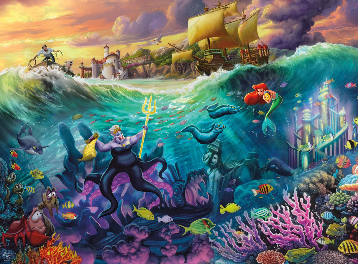 Buffalo Games - Silver Select - Thomas Kinkade - Disney Ursula - 1000 Piece Jigsaw Puzzle for Adults -Challenging Puzzle Perfect for Game Nights - Finished Size is 26.75 x 19.75 Buffalo Games