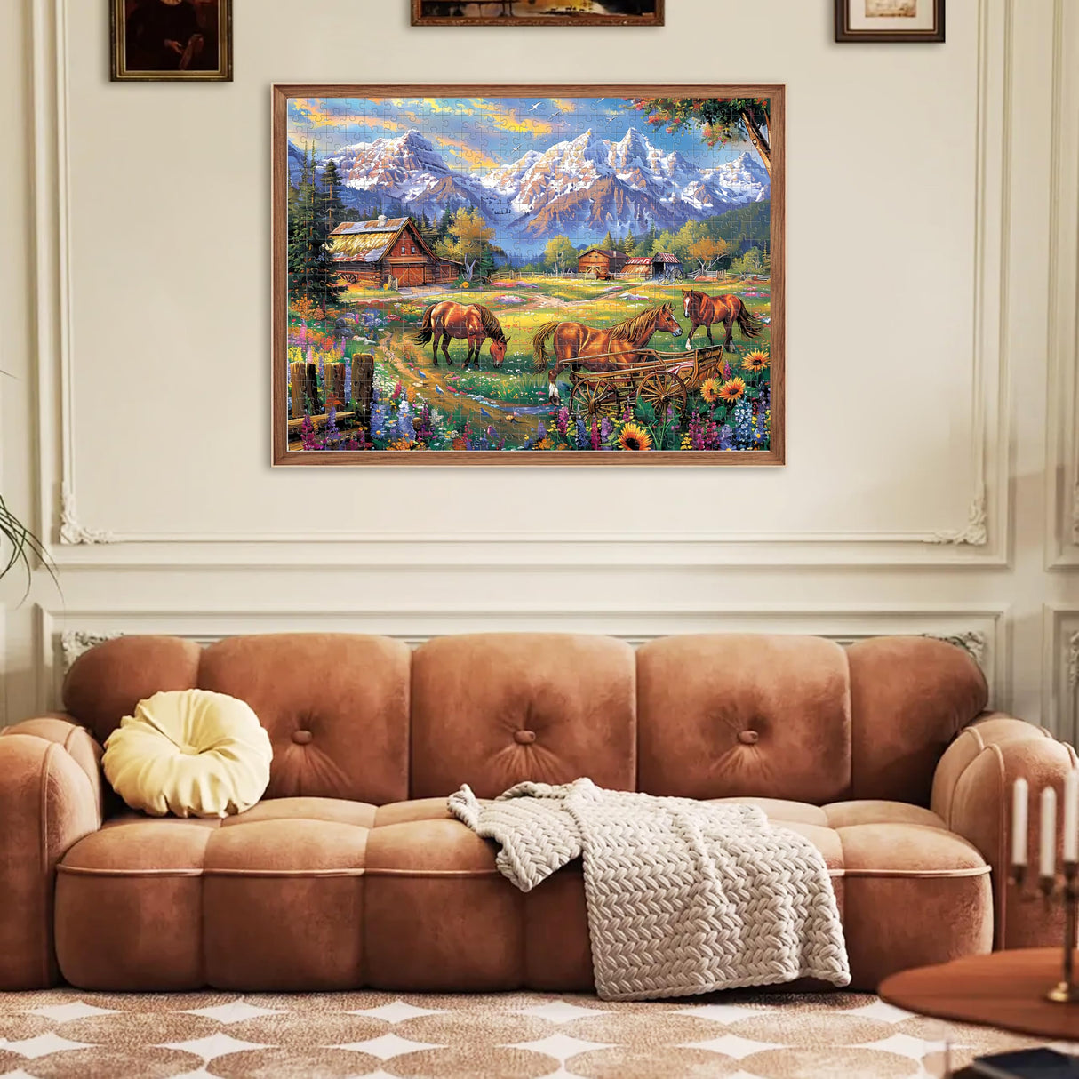 500 Piece Puzzles for Adults, Jigsaw Puzzles 500 Pieces, Flowers Mountain Puzzles 500 Pieces for Adults, Horse Jigsaw Puzzles, Funny Challenging Puzzles, Great Gift for Family Friends, 21 x 15 in Jeacirio