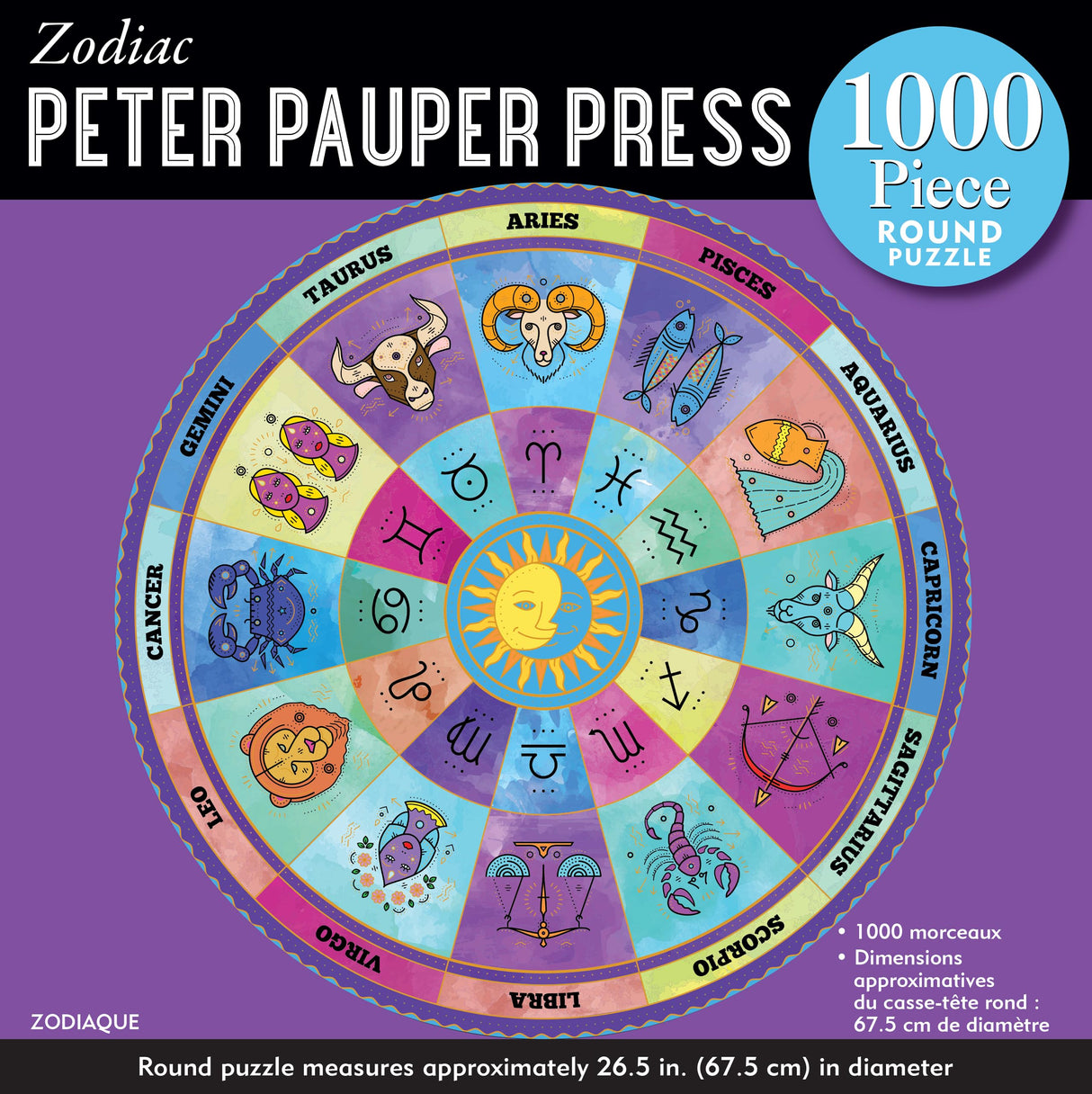 Zodiac 1000-Piece Round Jigsaw Puzzle PETER PAUPER PRESS