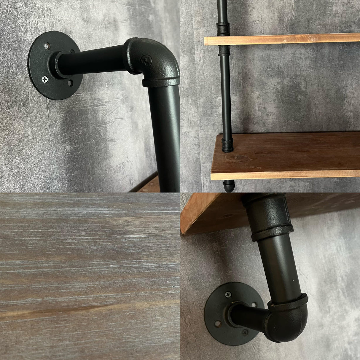 HDDFER Floating Shelves 70 inch Wall Bookshelf Industrial Pipe Shelving Shelves Real Wood Planks Rustic Wall Shelves Hanging Bookshelves Farmhouse Kitchen Bar Shelving HDDFER