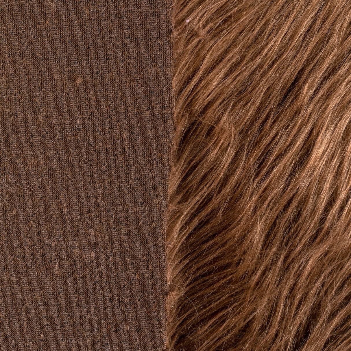 Qidkeo Faux Fur Fabric for Crafts, Gnomes, Animal Costumes, Cushions, Decorations Brown 10x10in Qidkeo