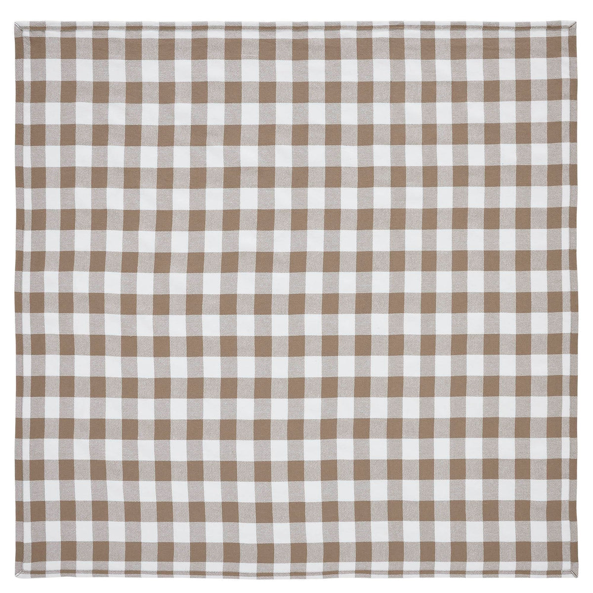VHC Brands Annie Buffalo Check Portabella Table Topper 40x40, Kitchen and Dining Room Decor, Tabletop Accessory, Cotton, Annie Buffalo Check Collection, Square 40x40, Portabella VHC Brands