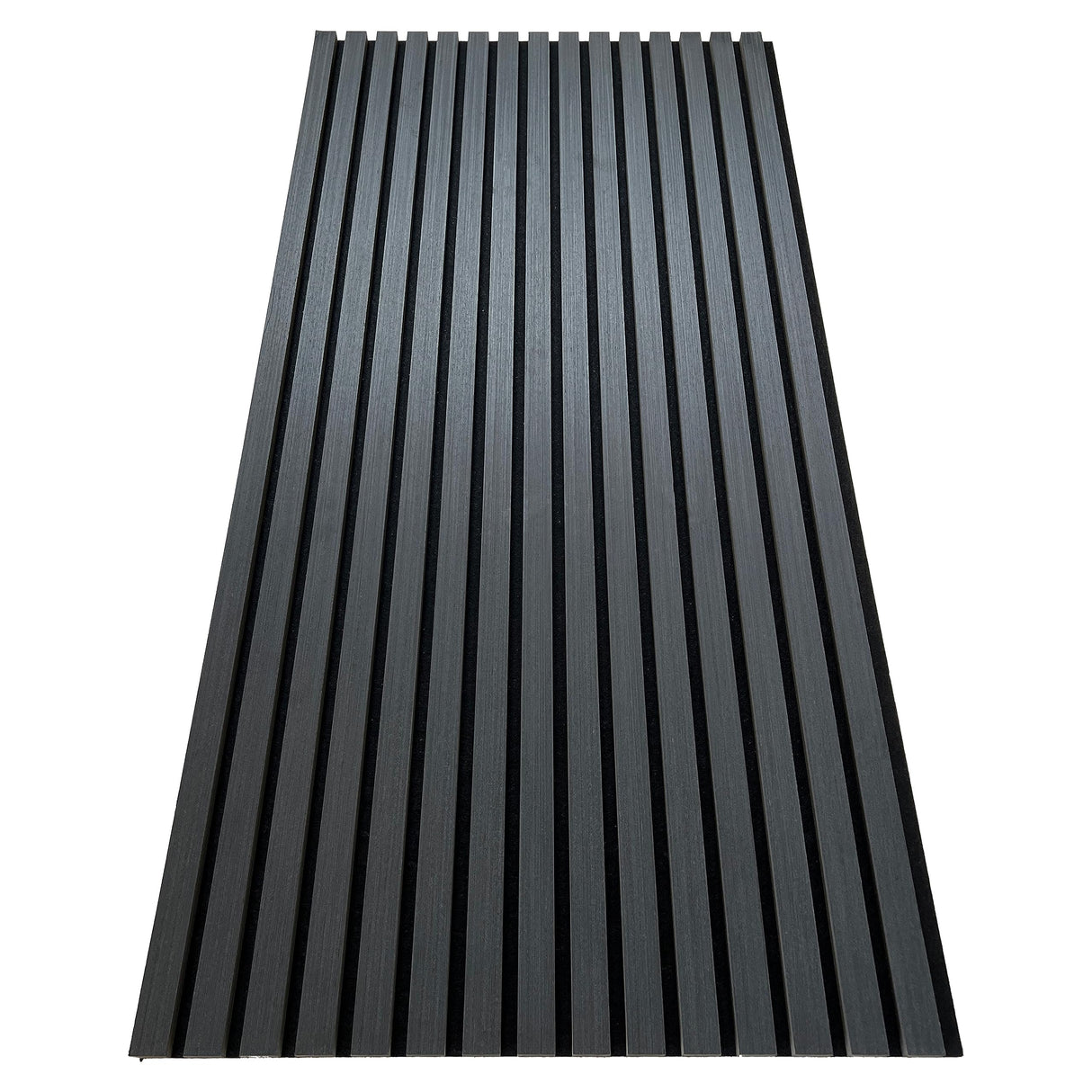 Mollywell Wood Slat Wall Panel, Easy Installation, Versatile, Enhanced Acoustic Design, Suitable for Living Room, Bedroom, Kitchen & Offices (2 Pcs, Black Oak), 47.2x23.6x0.87 Inch Each Mollywell