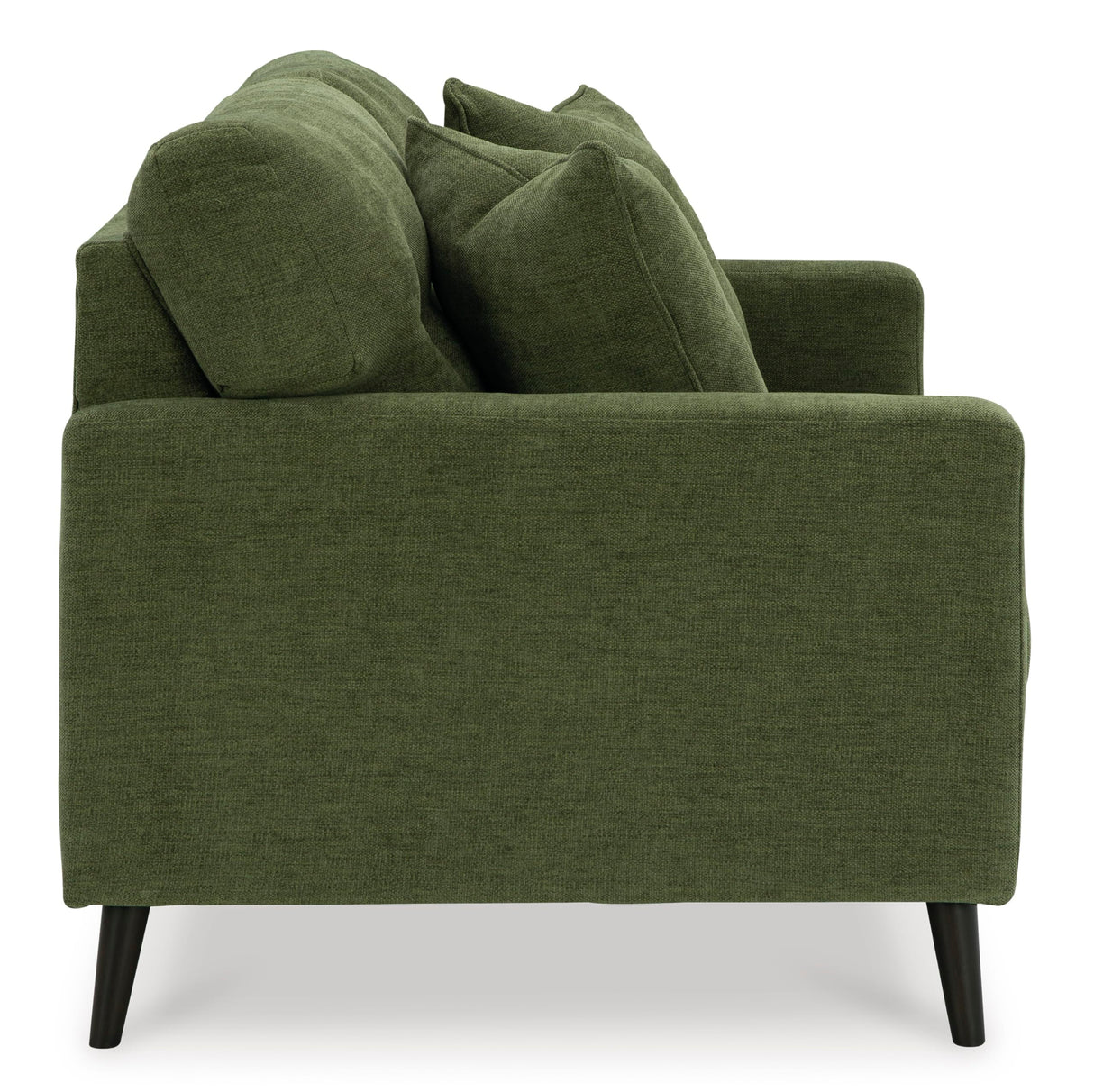 Signature Design by Ashley Bixler Mid-Century Modern Tufted Loveseat with 2 Toss Pillows, Green Signature Design by Ashley
