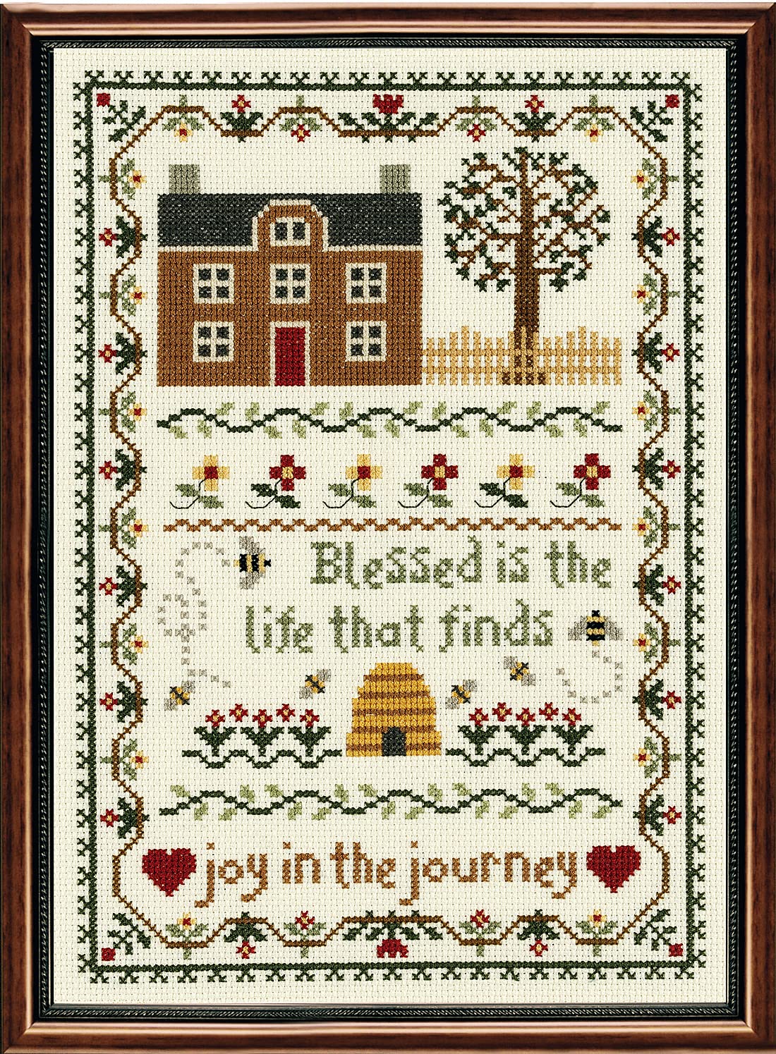 Janlynn 50222 Counted Cross Stitch Kit 7.75"X11.25", Joy in The Journey (14 Count), Blue Janlynn