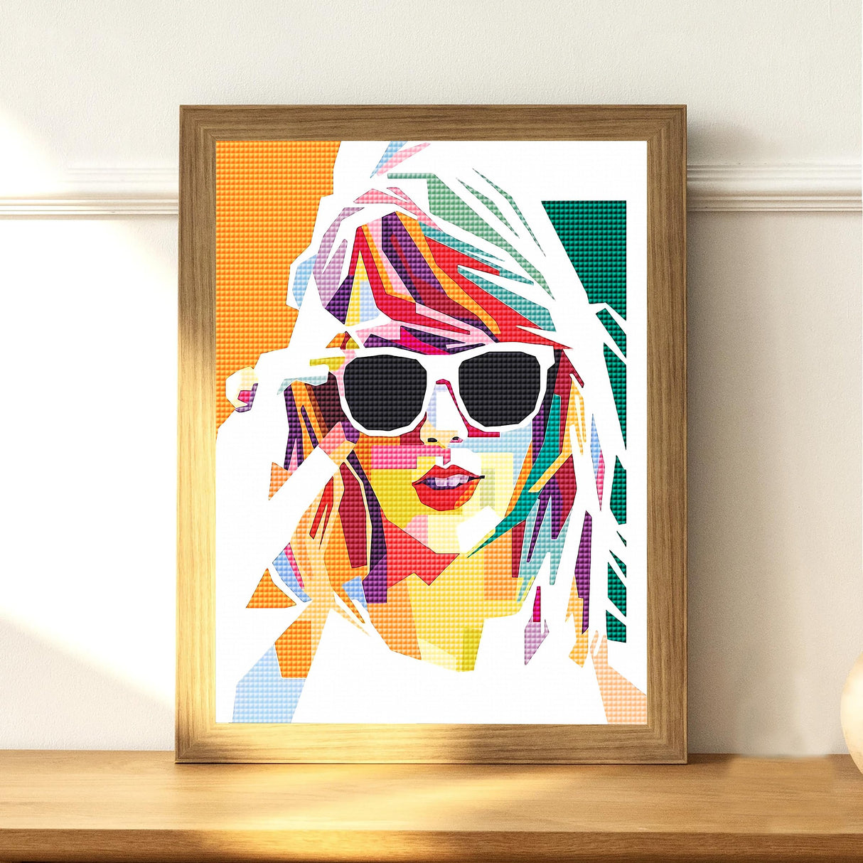 LETISH 5D Diamond Painting for Adults,DIY Diamond Painting Kits,Diamond Painting Kit Art for Wall Home Decor Arts Craft (Yellow Glasses) LETISH