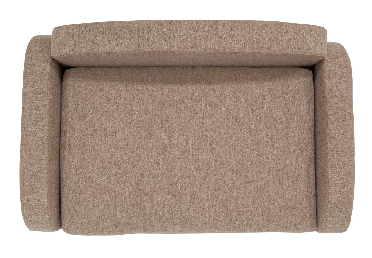Paws & Purrs Modern Pet Sofa 31.5" Wide Low Back Lounging Bed with Removable Mattress Cover in Espresso/Sand Paws & Purrs