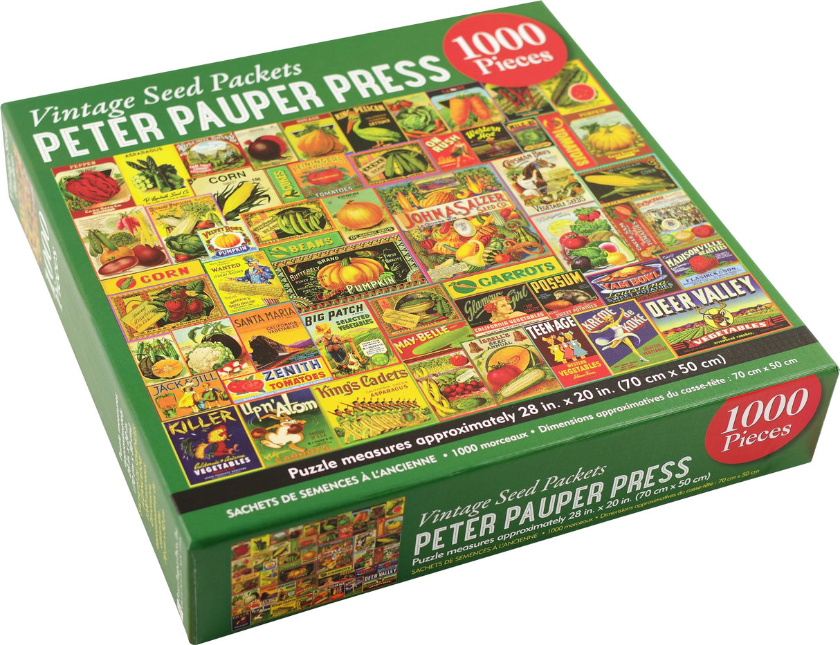 PETER PAUPER PRESS Vintage Seed Packets 1000 Piece Jigsaw Puzzle PETER PAUPER PRESS