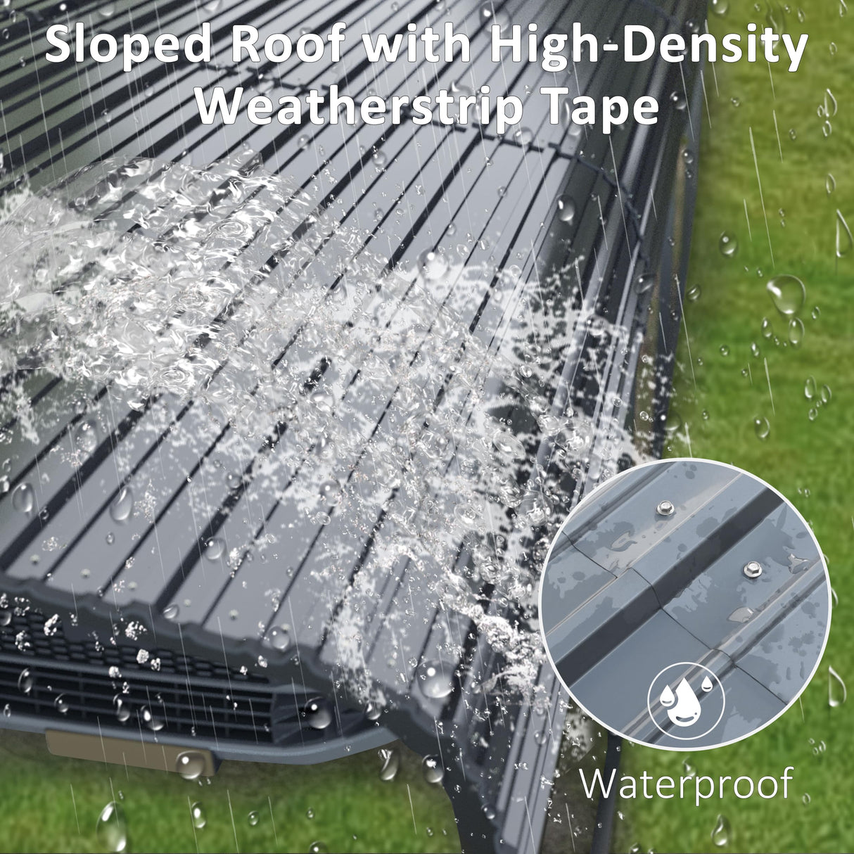 VEIKOU 12' x 20' Carport, Upgraded Steel Carport Garage, Outdoor Car Port Car Shelter Carport Canopy for SUV, Truck, Boat, Grey VEIKOU