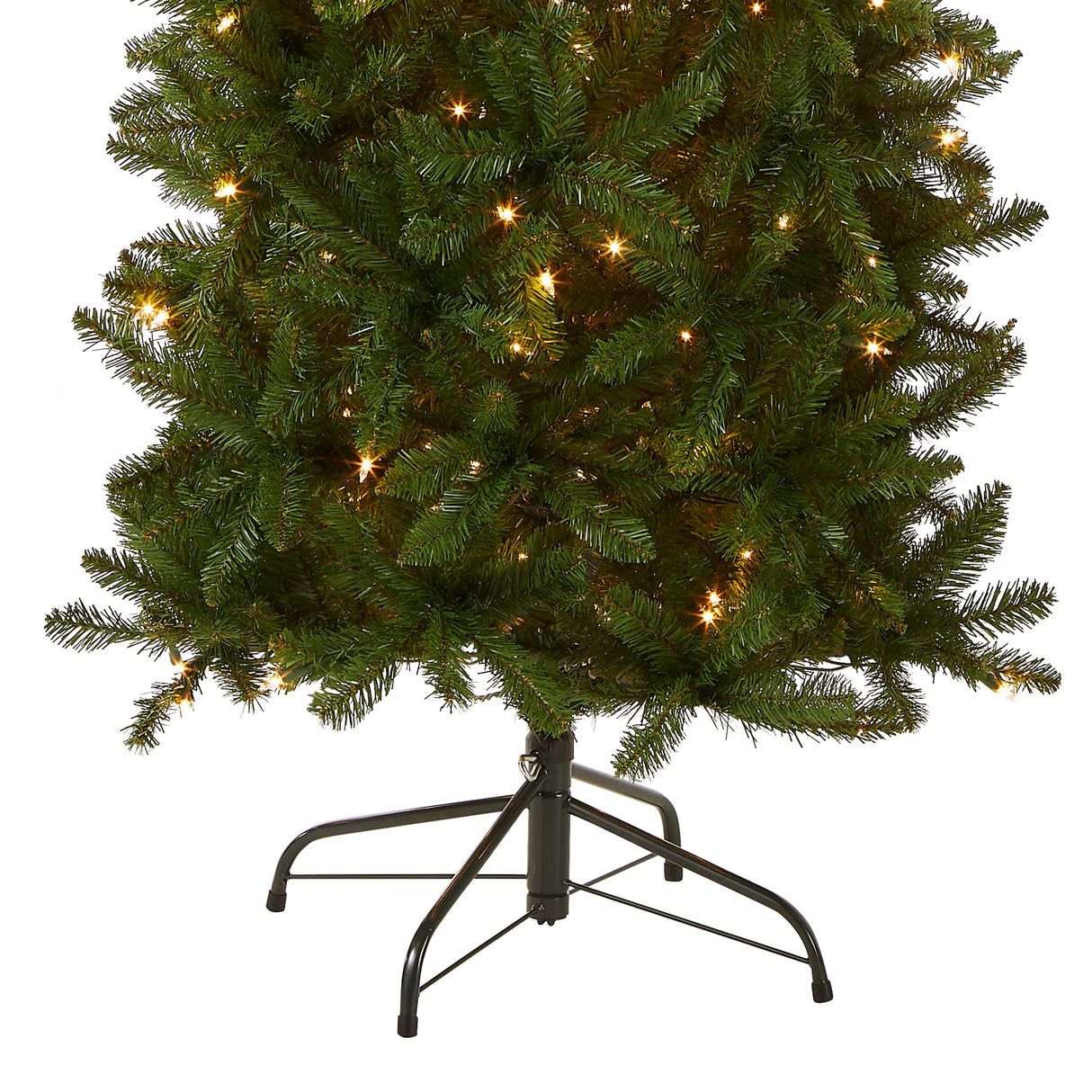 National Tree Company Artificial Pre-Lit Slim Christmas Tree, Green, Kingswood Fir, White Lights, Includes Stand, 9 Feet National Tree Company