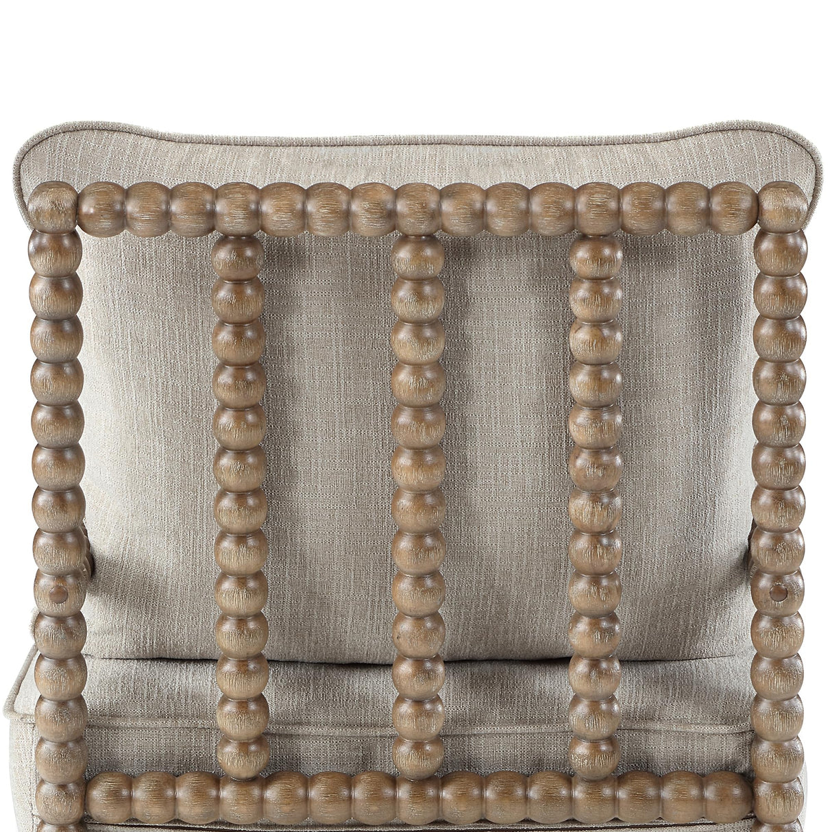 DUHOME Linen Fabric Spindle Accent Chair with Wood Frame,Modern Accent Chairs with Padded Spring Seat and Brushed White Base for Living Room Bedroom Farmhouse Home Office Belcony DUHOME