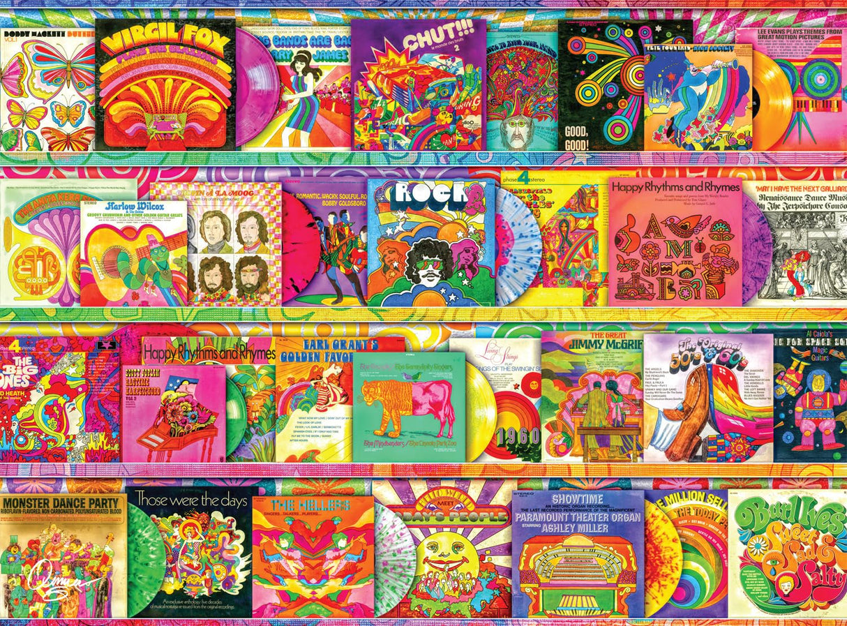 Buffalo Games - Aimee Stewart - Retro Album Covers - 1000 Piece Jigsaw Puzzle for Adults -Challenging Puzzle Perfect for Game Nights - Finished Size is 26.75 x 19.75 Buffalo Games