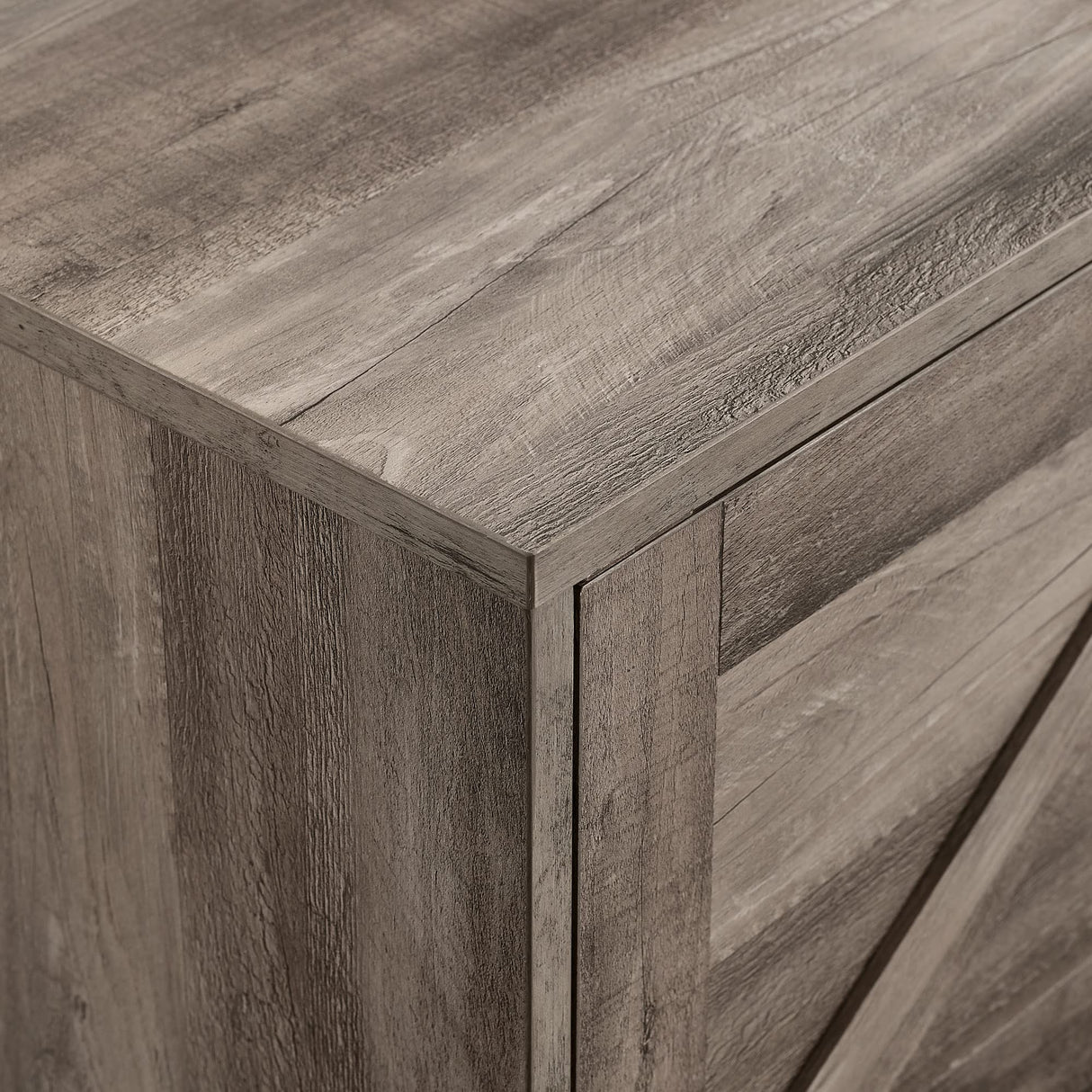 Walker Edison Tinsley Rustic Barn-Door Low Stand for TVs up to 80 Inches, 70 Inch, Grey Wash Walker Edison