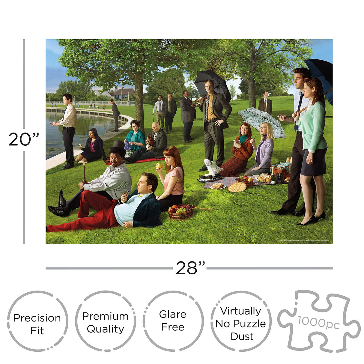 AQUARIUS The Office Sunday Afternoon Puzzle (1000 Piece Jigsaw Puzzle) - Glare Free - Precision Fit - Officially Licensed The Office Merchandise & Collectibles - 20x28 In AQUARIUS