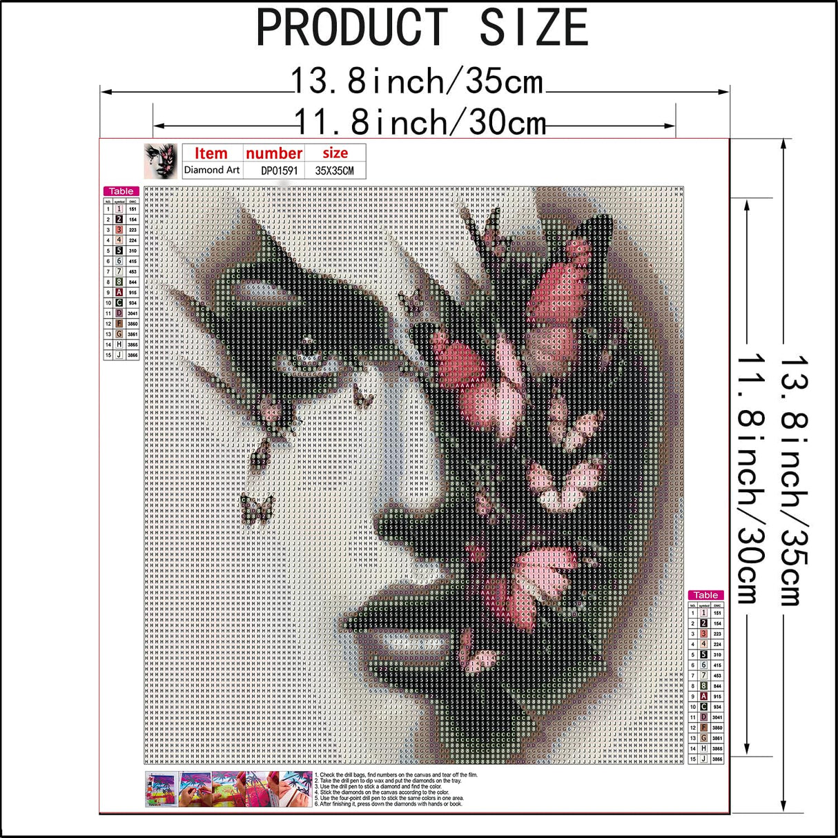 AIBOERL Diamond Art Kits for Adults, Abstract Woman 5D Diamond Painting Kits for Adults Beginners, DIY Full Round Drill Diamond Dot Painting Gem Art Kits for Adult, Home Wall Decor 14x14Inch AIBOERL