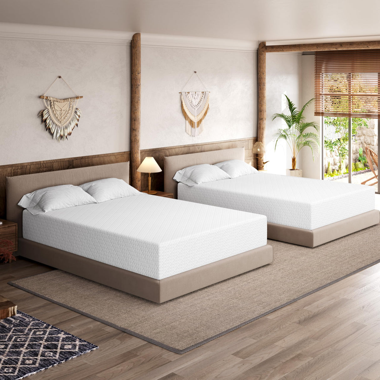 Yaheetech 12 Inch Queen Mattress 3 Foam Layer Cooling Gel Memory Foam Mattresses, Green Tea for Fresher Sleep, Medium Firm, CertiPUR-US Certified, No Fiberglass, Queen Size Mattress in a Box Yaheetech