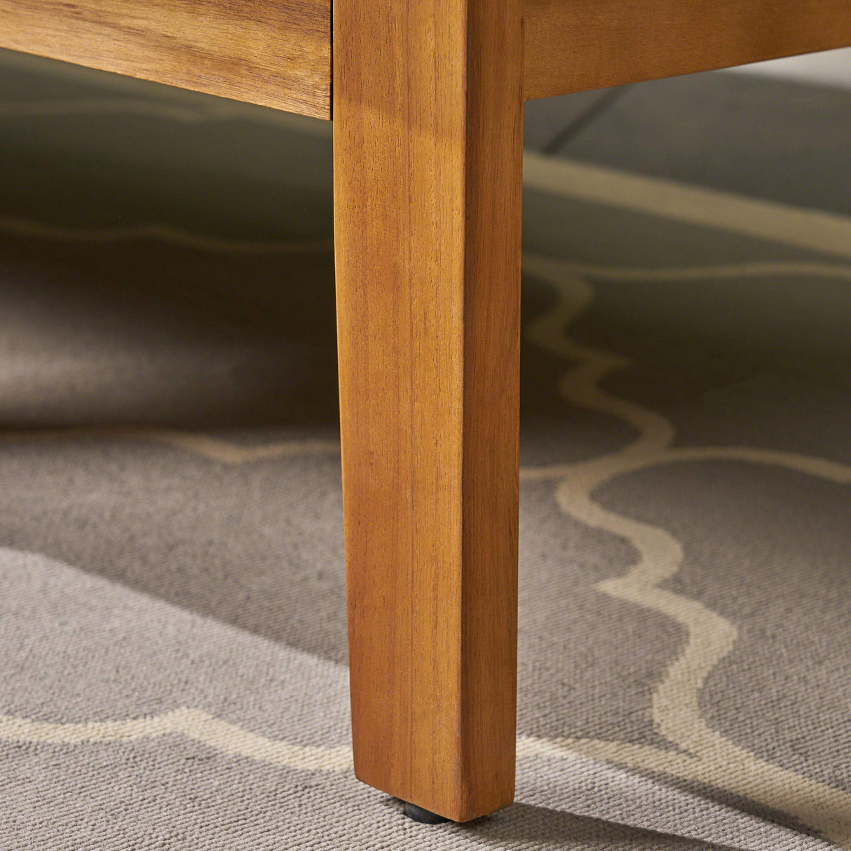 Christopher Knight Home Grenada Sectional Sofa Set | 5-Piece 3-Seater | Includes Coffee Table and Ottoman | Acacia Wood Frame | Water-Resistant Cushions | Teak and Beige, Finish Christopher Knight Home