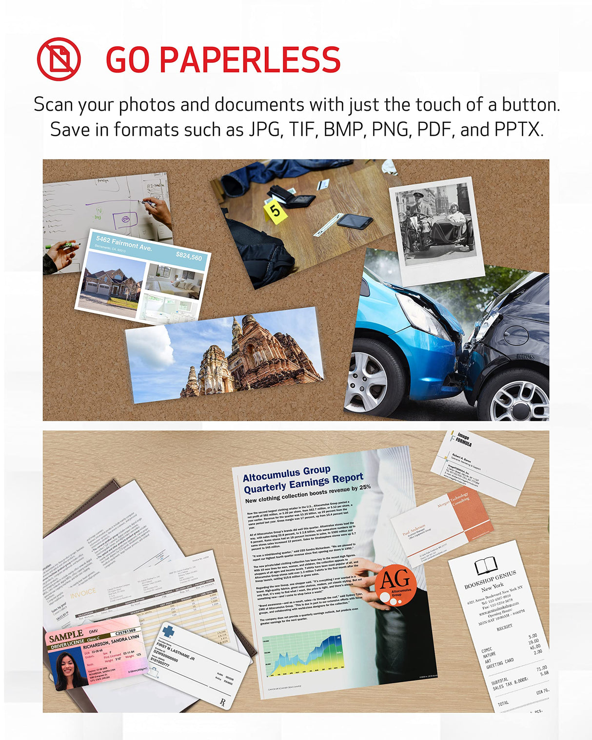 Canon imageFORMULA RS40 - Photo and Document Scanner, Auto Document Feeder, Windows and Mac, Scans Old and New Photos in Varying Sizes, USB Interface Canon