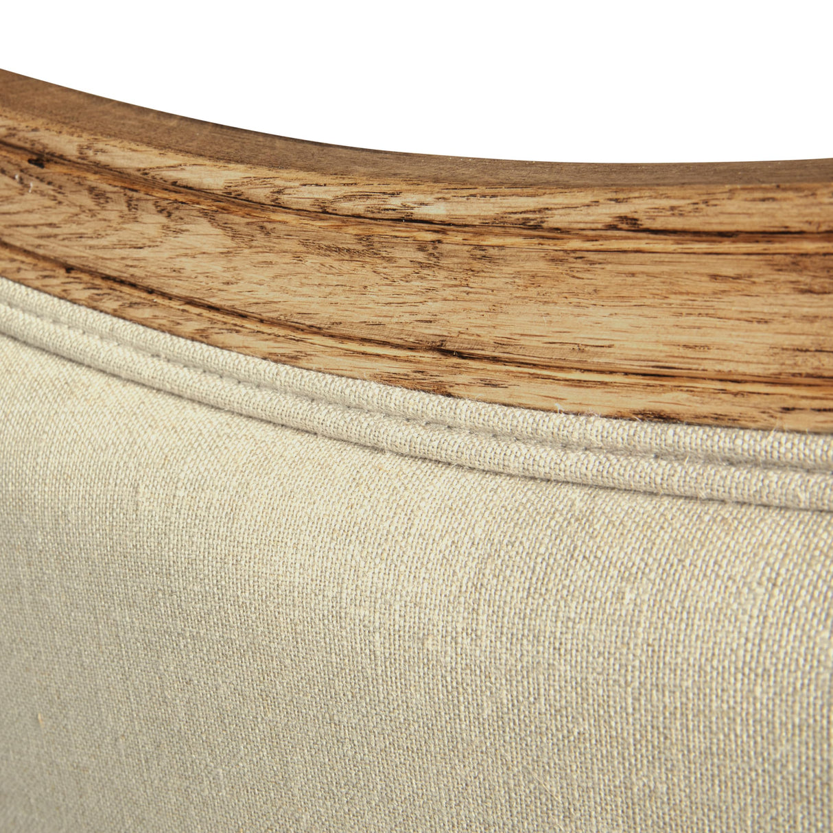 Creative Co-Op Oak & Linen King Size Headboard Creative Co-Op