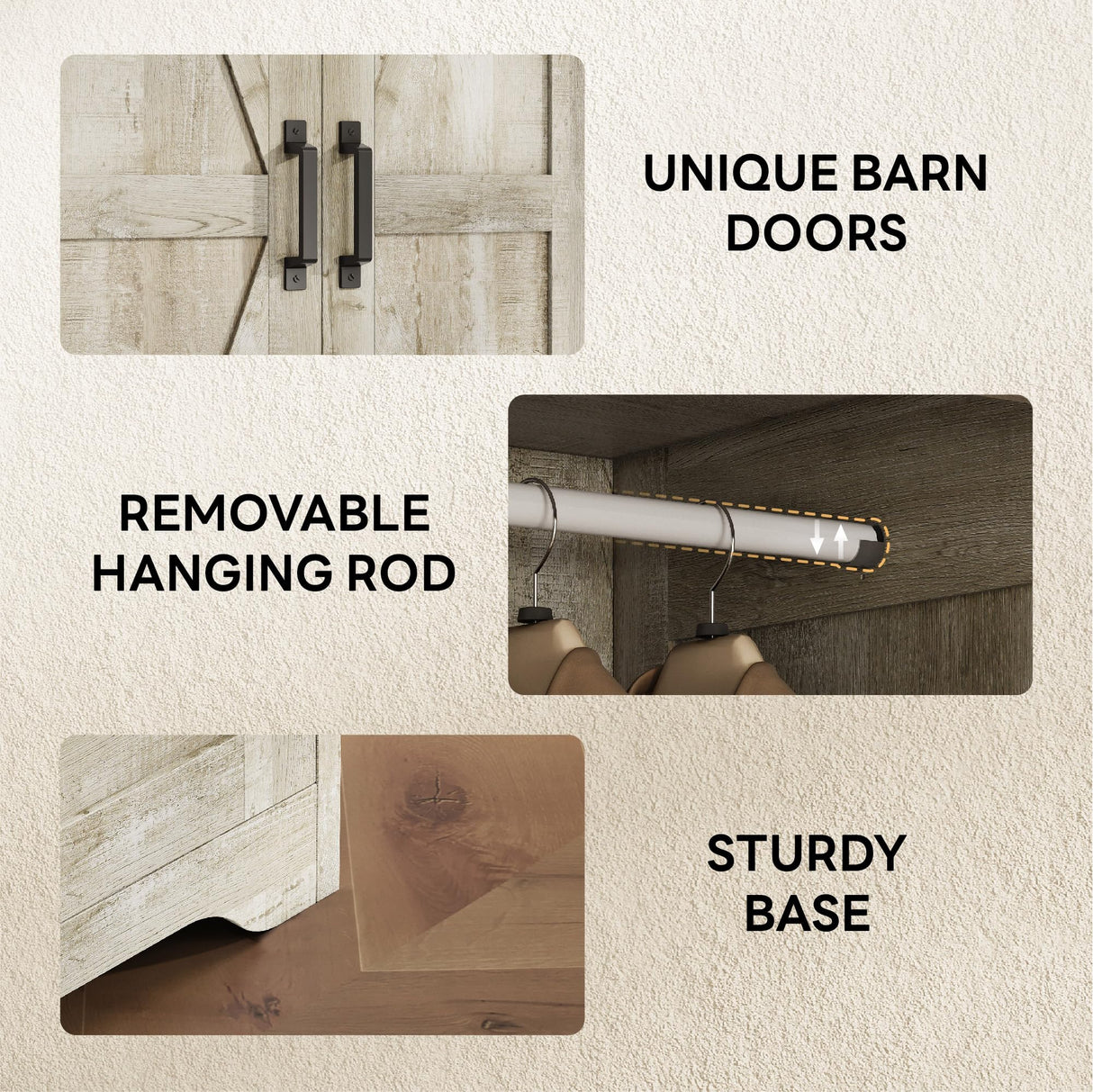 LIKIMIO Armoire Wardrobe Closet 70 Inches, Large Storage with Mirror, 2 Doors, Drawer, and Shelves, Modern Bedroom Freestanding Wooden Wardrobe Combination with Hanging Rail, Rustic Maple LIKIMIO