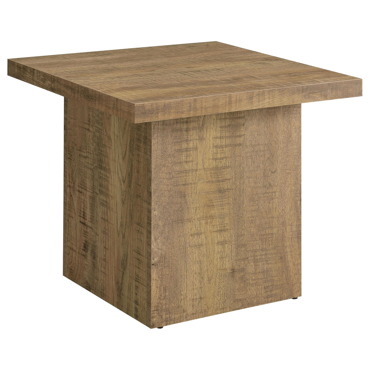 Coaster Home Furnishings Zetta Square Living Room End Table Sofa Side Table Engineered Eco-Friendly Wood Look Laminate Veneer Rustic Farmhouse Mango Brown 708067 Coaster Home Furnishings