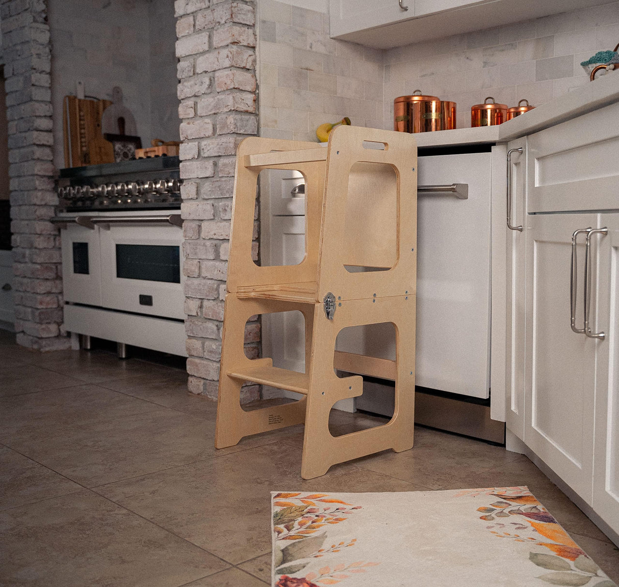 Avenlur Date 4-in-1 Foldable Kitchen Tower - Toddler Step Stool with Chalkboard, Desk Table and Chair - Waldorf and Montessori Kitchen Stool - Kitchen Stool Tower for Toddlers 18 Months to 6 Years Avenlur