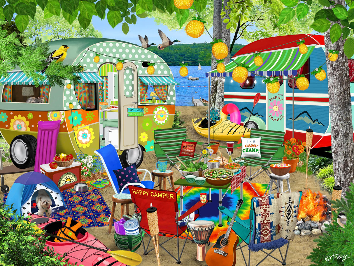 Ceaco - Tracy Flickinger - Gone Camping - 500 Piece Jigsaw Puzzle Ceaco