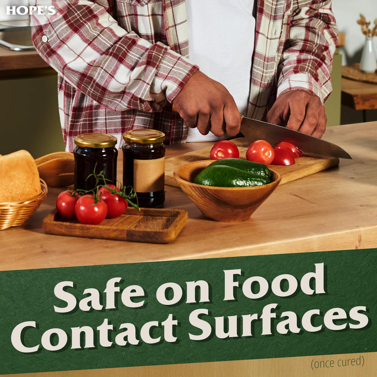 HOPE'S 100% Pure Tung Oil, Food Safe, Premium Waterproof Natural Wood Finish and Sealer for Indoor and Outdoor Projects,16 Fl Oz, 2 Pack HOPE'S