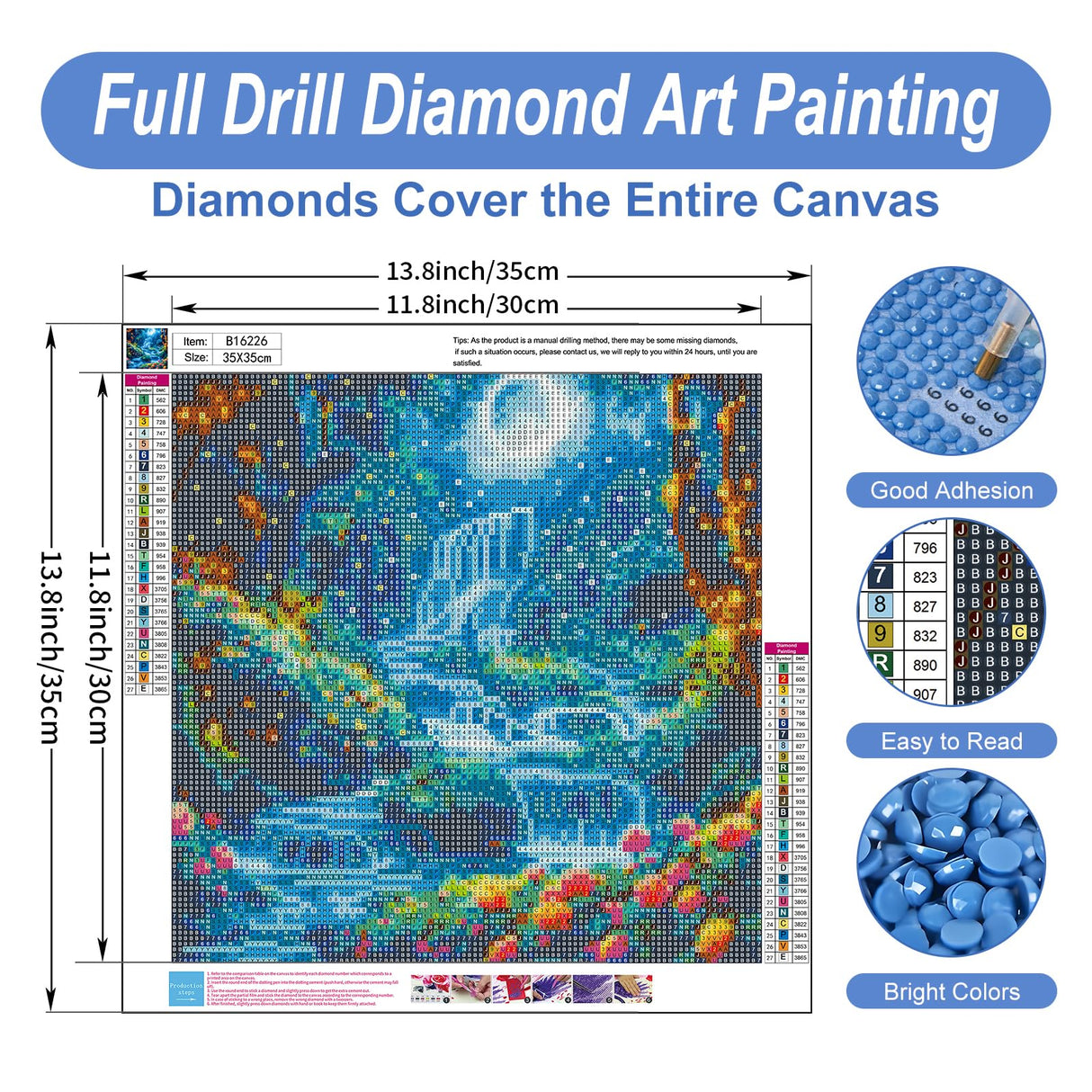 Camocin Diamond Art Kits for Adults Waterfall, 5D Waterfall Diamond Painting Kits for Adults Beginners, DIY Landscape Scenery Full Round Dots Drill Gem Art Kit for Gift Home Wall Decor 14 x 14 Inch Camocin