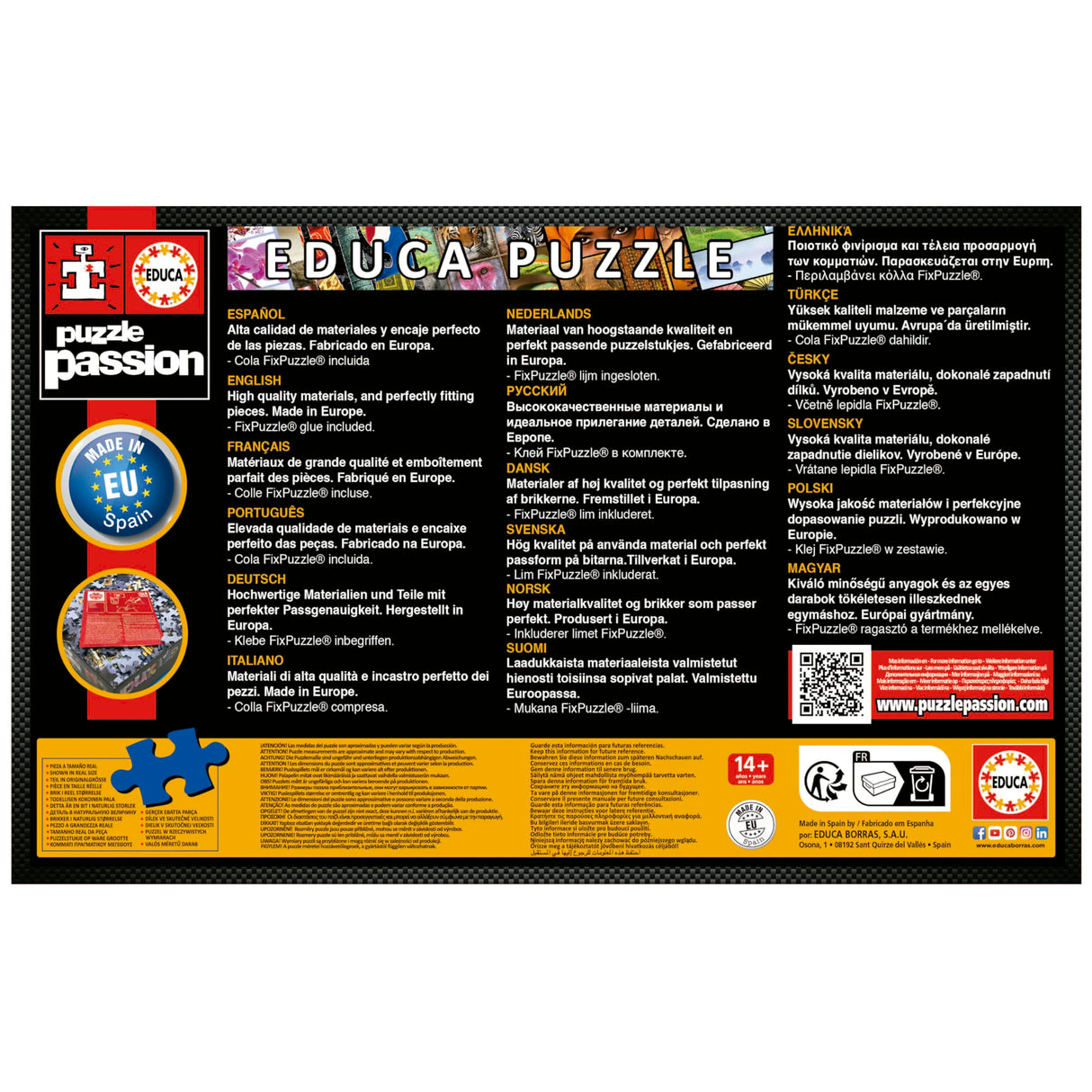 Educa - Fierce Dinosaurs - 1000 Piece Jigsaw Puzzle - Puzzle Glue Included - Completed Image Measures 26.77" x 18.9" - Ages 14+ (19924) Educa