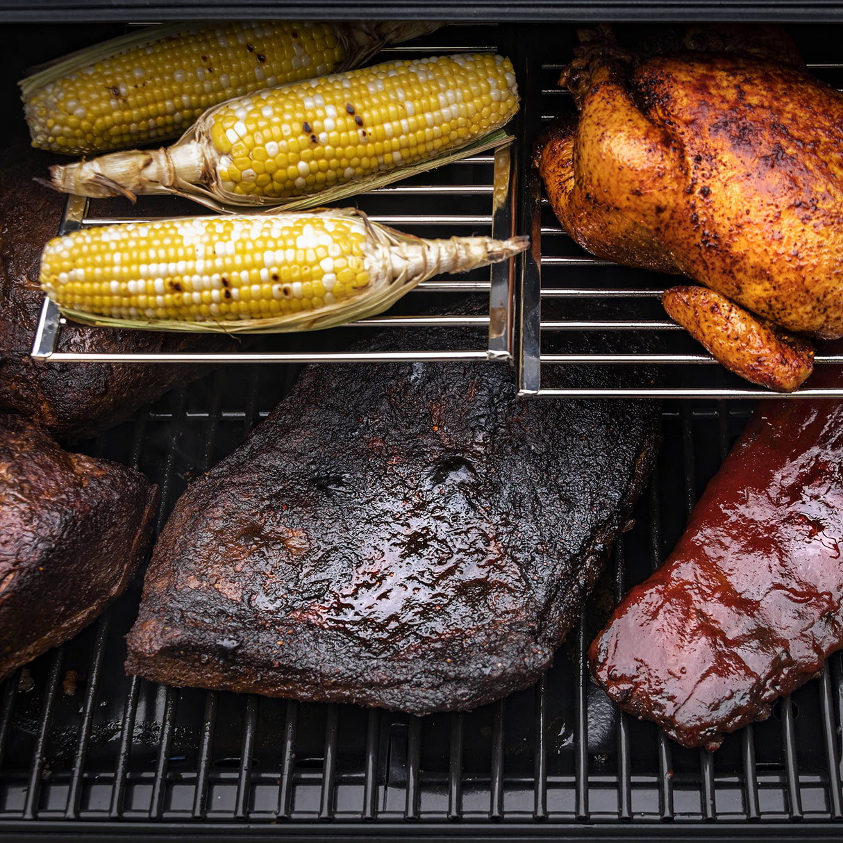 Oklahoma Joe's 5959596W06 Highland Racks Offset Smoker Flex Bracket Kit, Regular, Silver Oklahoma Joe's