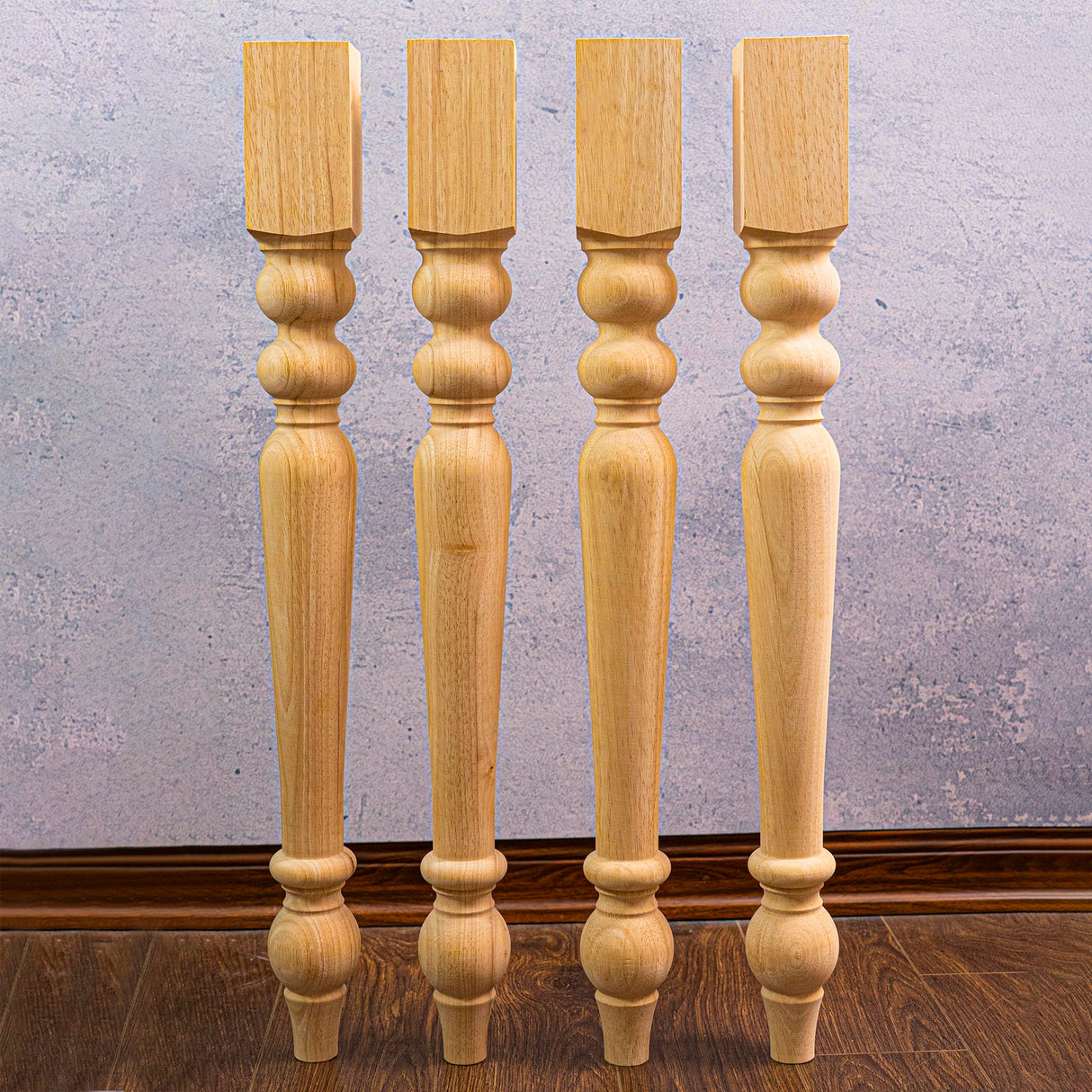 decorluxes Unfinished Farmhouse Table Legs Dining Table 2.8" X 29" Set of 4 DIY Coffee Table Rustic Turned Style Leg | Easy to Paint Any Color You Want (29 inch) decorluxes