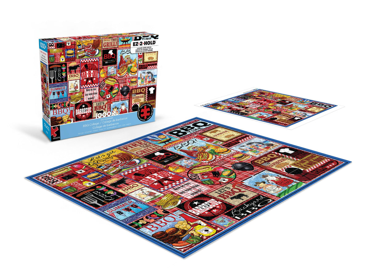 Ceaco - Tracy Flickinger - BBQ Collage - 1000 Larger Sized Piece Jigsaw Puzzle Ceaco