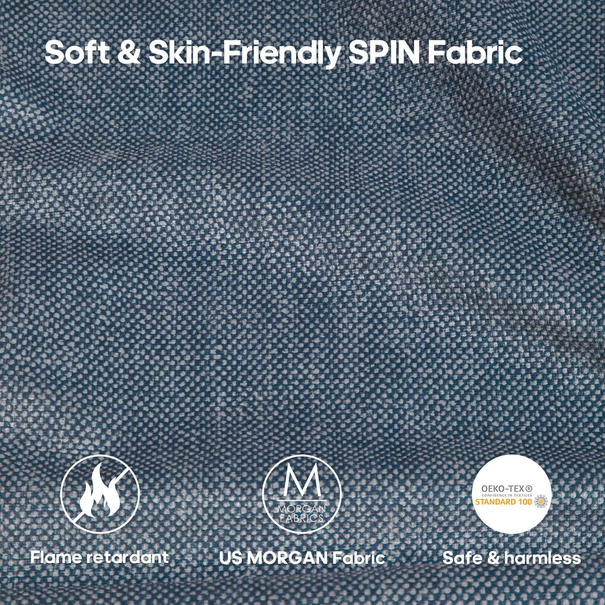 LLappuil Oversized Sectional Sofa Modular Couch with Storage, 10 Seater U Shaped Sectional Couches Set for Living Room, Denim Blue LLappuil