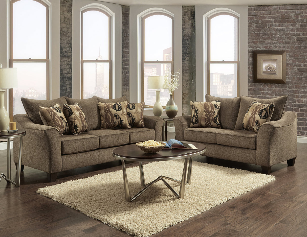 Roundhill Furniture Camero Cafe Sofa And Loveseat Set Roundhill Furniture